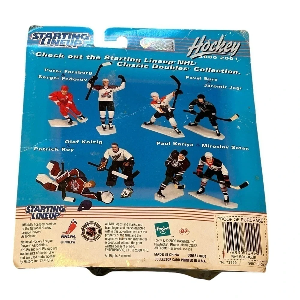 Hasbro Starting Line Up NHL Boston Bruins Vintage Ray Bourke Figure On Card